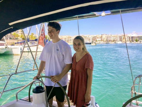 With Finn, Millie and Flemi through the Gulf of Corinth